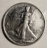 1917-S Rev Walking Liberty Half Dollar, Choice AU.  (19824)