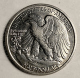 1918-D Walking Liberty Half Dollar, Choice AU Det.  (19828)