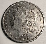 1892-CC  Morgan Silver Dollar, AU Details. (19844)
