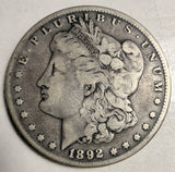 1892-CC  Morgan Silver Dollar, Nicely Circulated. (19846)