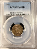 1902 Indian Head Cent, MS63RB PCGS  (19903)