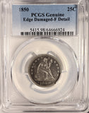 1850 Seated Liberty Quarter, Key Date Fine Det. PCGS (19946)