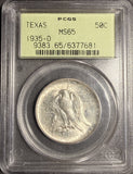 1935-D Texas Half Dollar, MS65 PCGS, OGH  (19976)