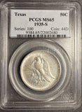 1935-S Texas Half Dollar, MS65 PCGS,  (19978)
