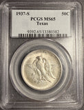 1937-S Texas Half Dollar, MS65 PCGS,  (19982)