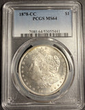 1878-CC Morgan Silver Dollar, MS64 PCGS (19990) Blast White