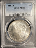 1882-S Morgan Silver Dollar, MS66 PCGS (20001)