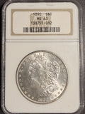 1890 Morgan Silver Dollar, MS63 NGC (20013)
