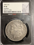1892-S Morgan Silver Dollar, VF30 NGC Vault Box  (20019)