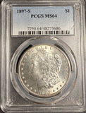 1897-S Morgan Silver Dollar, MS64 PCGS  (20021)
