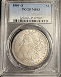 1904-O Morgan Silver Dollar, MS63 PCGS  (20028)