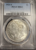 1921-S Morgan Silver Dollar, MS63 PCGS  (20030)