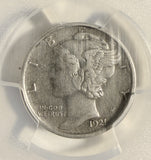 1921-D Mercury Head Dime, VF30 PCGS (20037)
