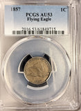 1857 Flying Eagle Cent, AU53 PCGS. (20096)
