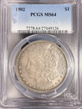 1902 Morgan Silver Dollar, MS64 PCGS Toned. (20124)
