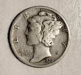 1926-S Mercury Head Dime, Nicely Circulated (20138)