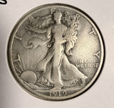 1919-S Walking Liberty Half Dollar, Nicely Circulated (20144)