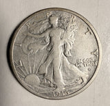 1916-D Walking Liberty Half Dollar, Nicely Circulated  (20148)