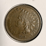 1872 Indian Head Cent, Choice AU+ BN. (20070)