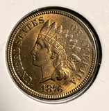 1876 Indian Head Cent, Choice Uncirculated Red. (20072)