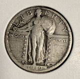 1919-D Standing Liberty Quarter, Nice VF+.  (20192)