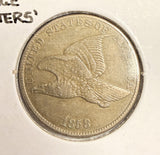 1858 L/L Flying Eagle Cent, Nice AU. (20220)