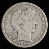 1896-S Barber Half Dollar, Nicely Circulated Key Date (20230)