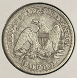 1853 A&R Seated Liberty Half Dollar, Nice AU (20240)