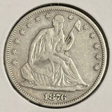 1876-S Seated Liberty Half Dollar, Nicely Circulated (20242)