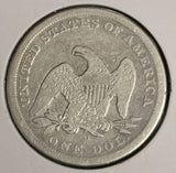 1860-O Seated Liberty Dollar, Nicely Circulated, (20276)