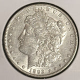 1892-O Morgan Silver Dollar, Choice AU+, (20322)