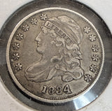 1834 Large 4 Capped Bust Dime, Nice XF (20404)