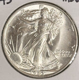 1943 Walking Liberty Half Dollar, Choice Uncirculated, (20414)