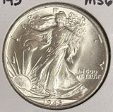 1943 Walking Liberty Half Dollar, Choice Uncirculated, (20416)