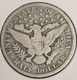 1907-S Barber Half Dollar, Nice VG, (20422)