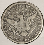 1915-D Barber Half Dollar, Nice VG, (20424)