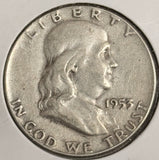 1953 Franklin Half Dollar, Nicely Circulated, (20428)