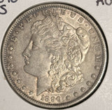 1890-S Morgan Silver Dollar, AU, (20444)