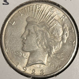 1923-S Peace Silver Dollar, Choice AU, (20452)