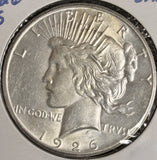 1926-S Peace Silver Dollar, Choice Uncirculated, (20460)