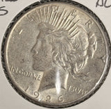 1926-S Peace Silver Dollar, Choice AU, (20462)