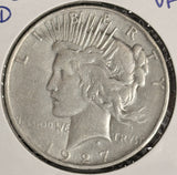 1927-D and 1927-S Peace Silver Dollars, Nicely Circulated, (20464)