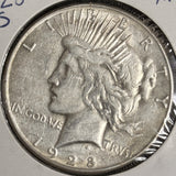1928-S Peace Silver Dollars, Nicely Circulated, (20472)