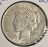 1934-D Peace Silver Dollars, Nice AU, (20476)