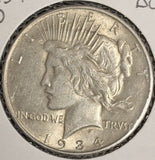 1934-D Peace Silver Dollars, Nice AU, (20478)
