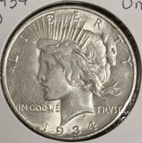 1934-D Peace Silver Dollars, Choice Uncirculated, (20486)