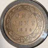 1898 Canadian Large Cent, Lightly Circulated. (20524)
