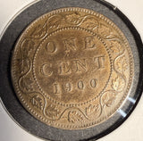 1900-H Canadian Large Cent, Lightly Circulated. (20532)