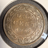 1902 Canadian Large Cent, Lightly Circulated. (20536)