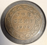 1909 Canadian Large Cent, Lightly Circulated. (20548)